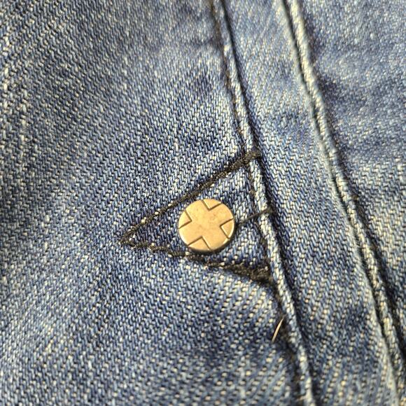 Liverpool Bell Snap Sleeve Beckett Blue Denim Jean Jacket size Medium - Picture 6 of 16